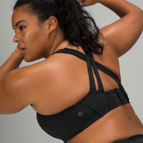 Lululemon AirSupport Bra High Support Sports Bra Black/Asphalt Grey 36 DD 36 E - Picture 2 of 11